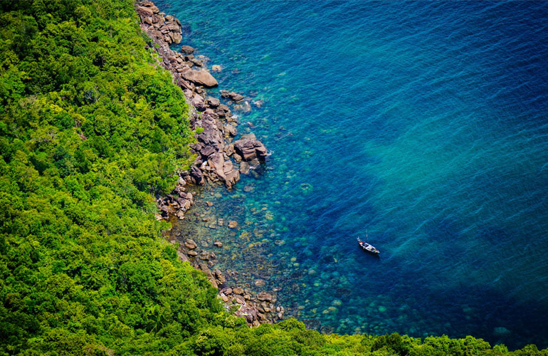 Beach shore in Phu Quoc