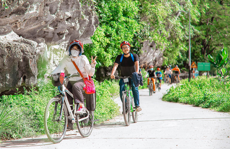 Biking Around Village and Fields