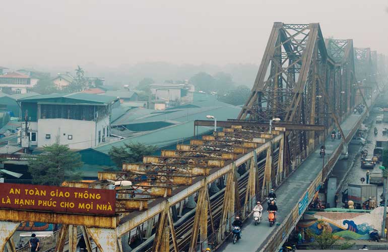 Long Bien Bridge was built by the French