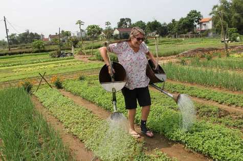 Kick-start your day with a visit to the picturesque Tra Que vegetable village