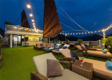 From Hanoi, explore Halong Bay and Lan Ha Bay (L, D)