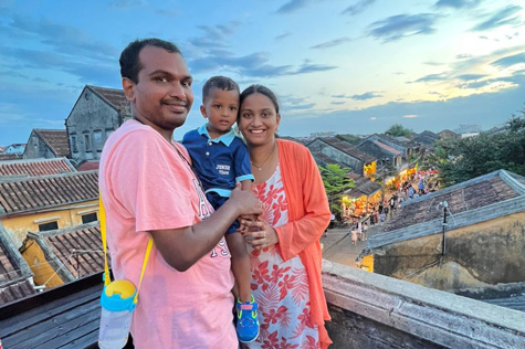 A family in Hoian Ancient Town
